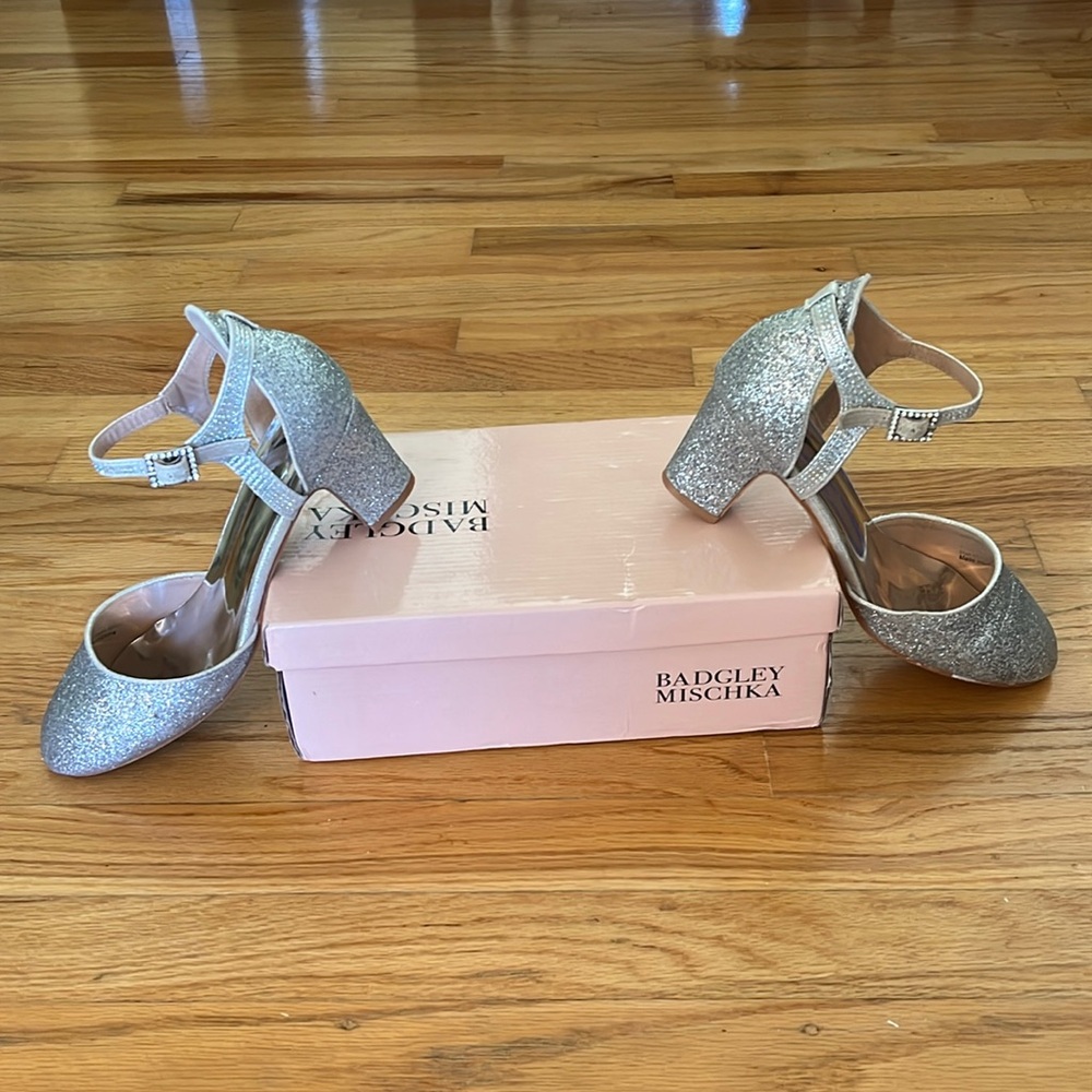 Girls Badgley Mishka Silver Dress Shoes